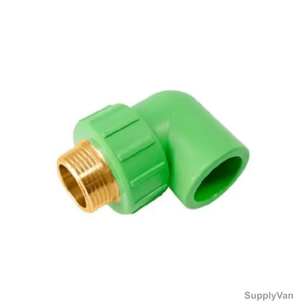 Metitherm Elbow, 1225017032100, 90 Degree, 1 Inch MNPT, Polypropylene