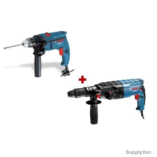 Bosch Rotary Hammer With Angle Grinder, GBH-2-24-DFR+GSB-1300, 790W