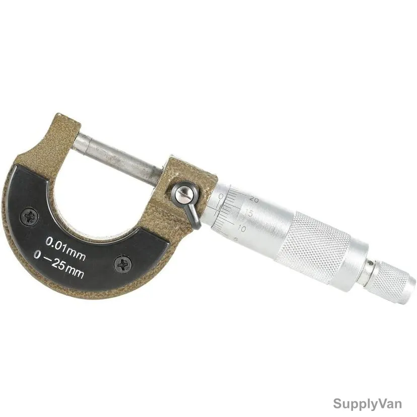 Spherical Micrometer, Range, Steel, 0-25MM, Silver