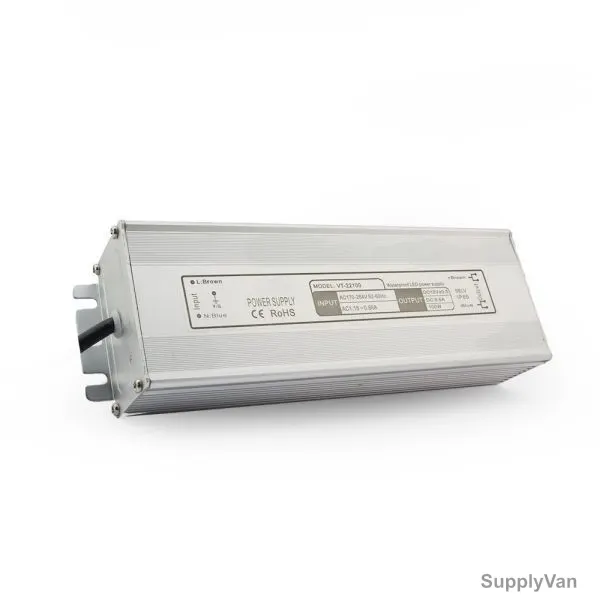 V-Tac WaterProof LED Driver, VT-22100, 12VDC, 8.5A, 100W