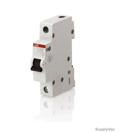 Abb Miniature Circuit Breaker, SH201-C10, 1P, Curve C, 10A