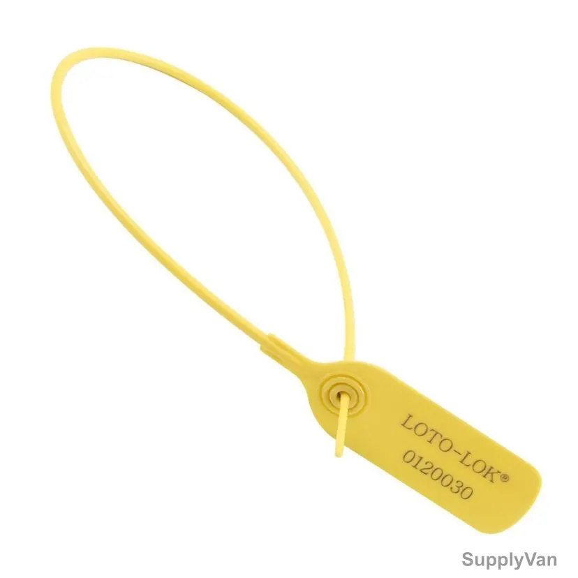 Loto-Lok Security Seal, PS-RTPS-YL500, Polypropylene, 500MM, Yellow, 50 Pcs/Pack