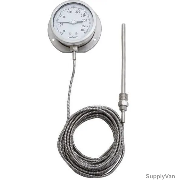Calcon Gas Filled Capillary Type Thermometer, TG18C, 100MMx7 Mtrs, 0-400 Deg. C