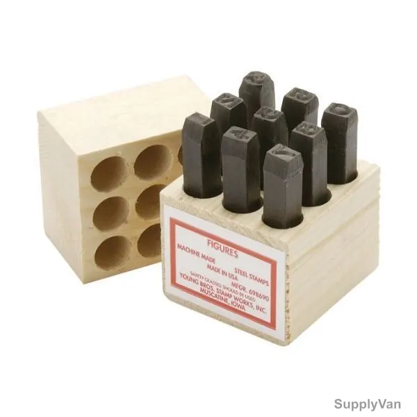 Young Bros Stamp Figure Set, 07091, 5/16 Inch, 9PCS