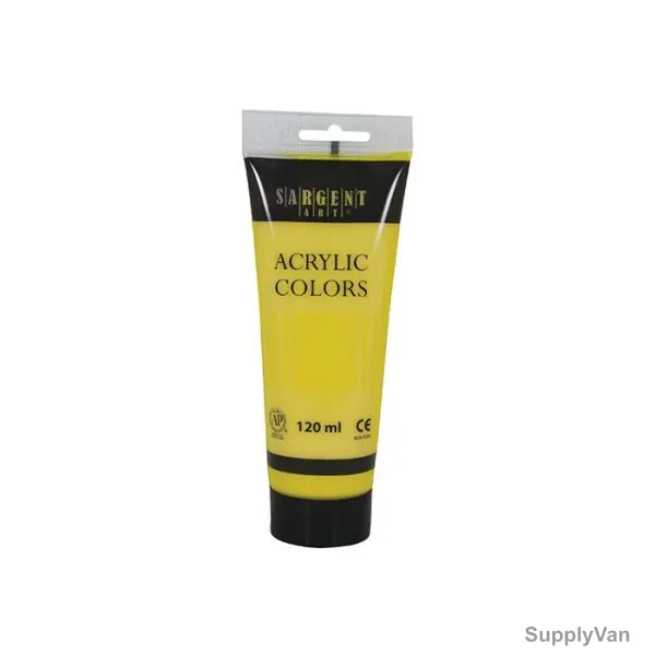Sargent Art Acrylic Paint, SA23-0302, 120ml, Primary Yellow