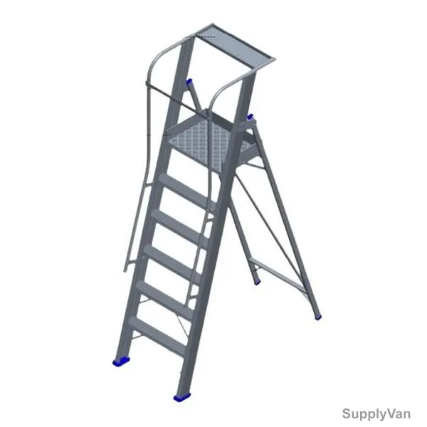 Topman Heavy Duty Platform Ladder, BPFHDAL6, Aluminium, 5+1 Steps, 2.45 Mtrs, 150 Kg Loading Capacity — image 1