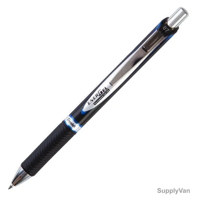 Pentel Energel Permanent Gel Roller Pen, PE-BLP77-CX, 0.7MM Tip, Blue, 12 Pcs/Pack