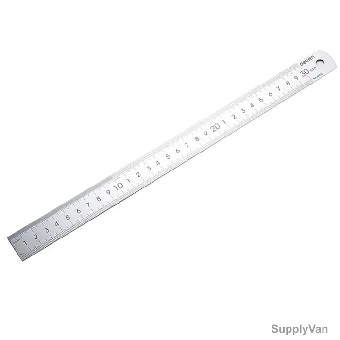 Deli Ruler, Stainless Steel, 30CM, Silver
