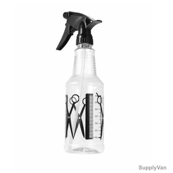 Salon Spray Bottle, Plastic, 390ML, Black/Clear — image 1