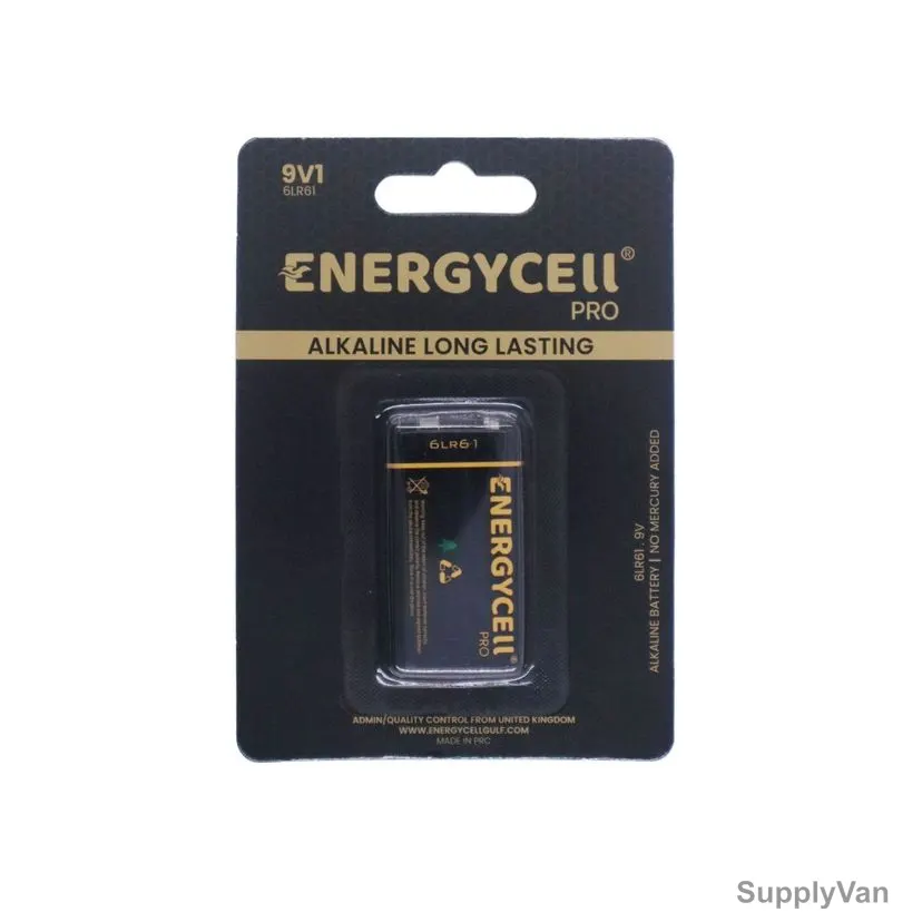 Energycell Pro Alkaline Battery, 6LR61, 9V, 500mAh — image 1