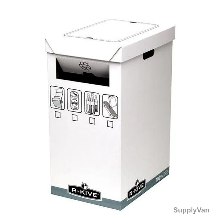 Fellowes Trash Bin, 0193201, R-Kive, White, 5 Pcs/Pack