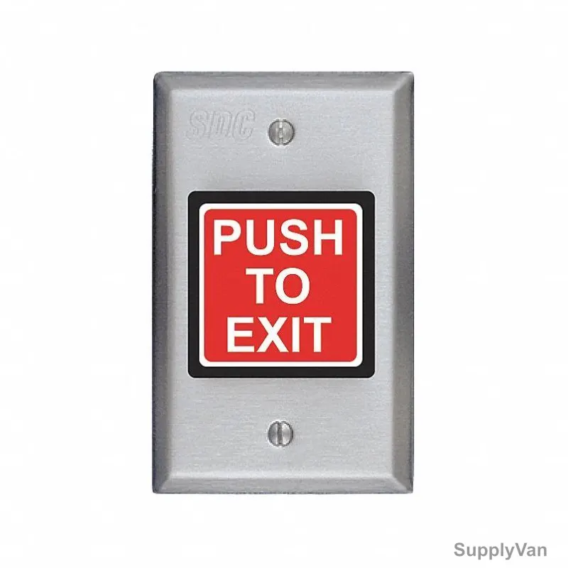 SDC Integrated Pneumatic Push to Exit Switch, 423PU, SPDT, Silver