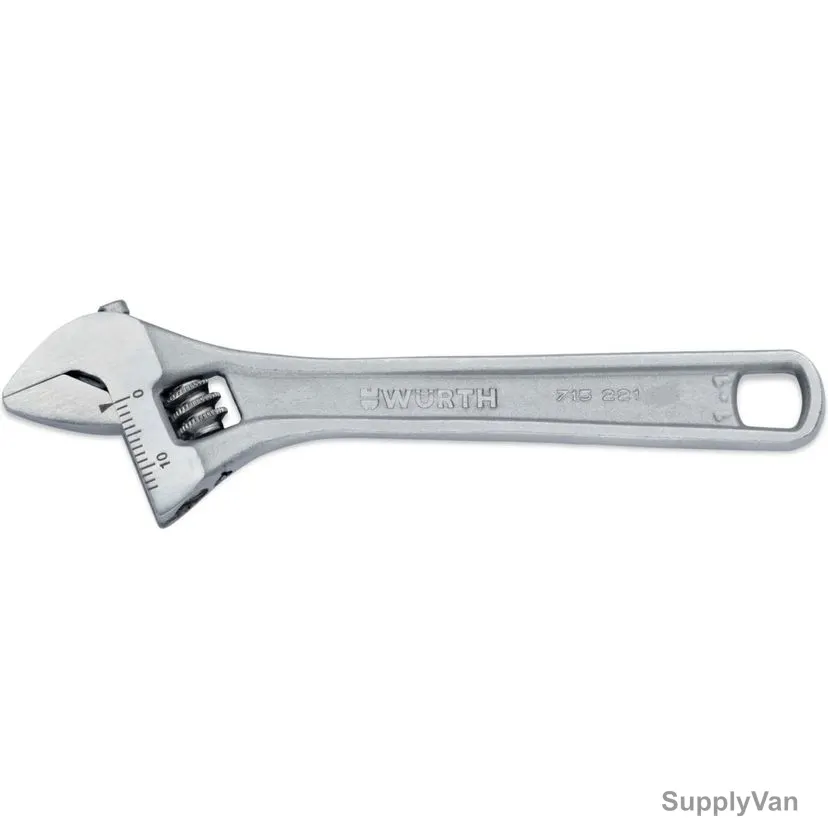 Wurth Adjustable Open End Wrench, 71522106, 48MM Head Size, 6 Inch Length