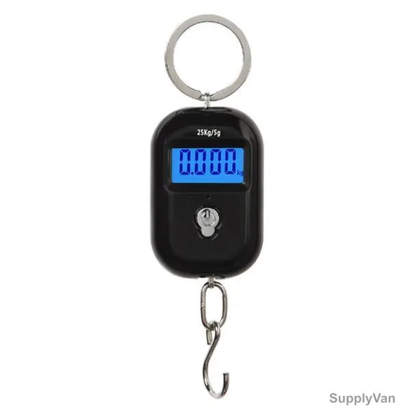 Digital Mini Luggage Scale, ABS and Metal, 25 Kg, Black — image 1