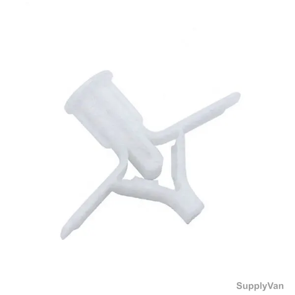 Butterfly Fisher, Plastic, 6MM, White, 100 Pcs/Pack