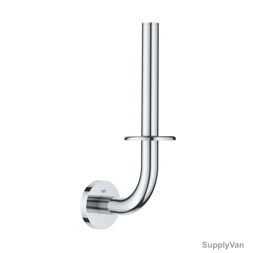 Grohe Wall Mounted Spare Toilet Paper Holder, 40385001, Essentials, Metal, 116CM Length x 232CM Height, Starlight Chrome Finish