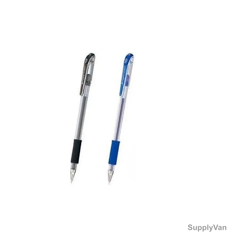 Pentel Hybrid Technica Gel Roller Pen Set, PE-KN105-02AC, 0.5MM Tip, Black/Blue, 2 Pcs/Set