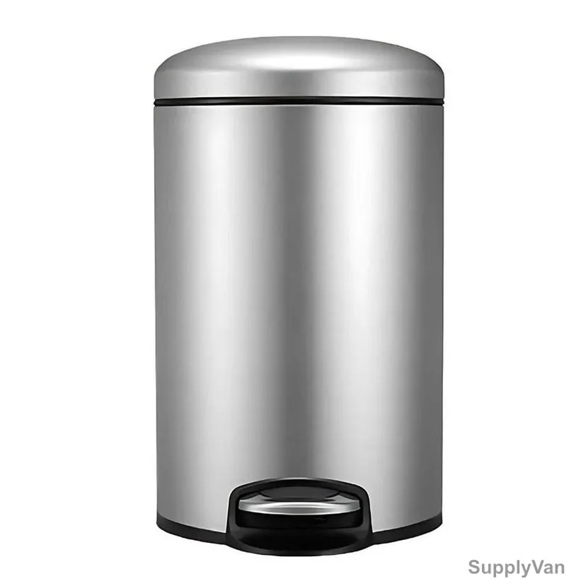Eko Pedal Trash Bin, SS98-12, Stainless Steel, 12 Ltrs, Silver — image 1