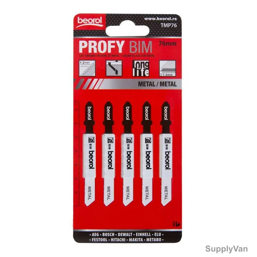 Beorol Jigsaw Blade, TMP76, Professional, PK5
