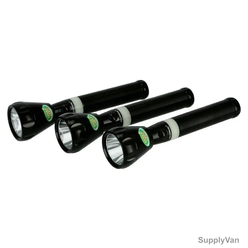 Olsenmark 3 In 1 Rechargeable LED Flashlight, OMFL2589, 242MM, 3000 mAh, 3 Pcs/Pack