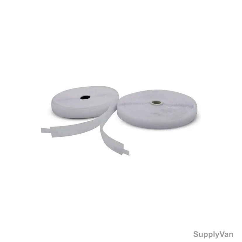 Double Sided Velcro Tape, 25MM x 20 Mtrs, Nylon, White