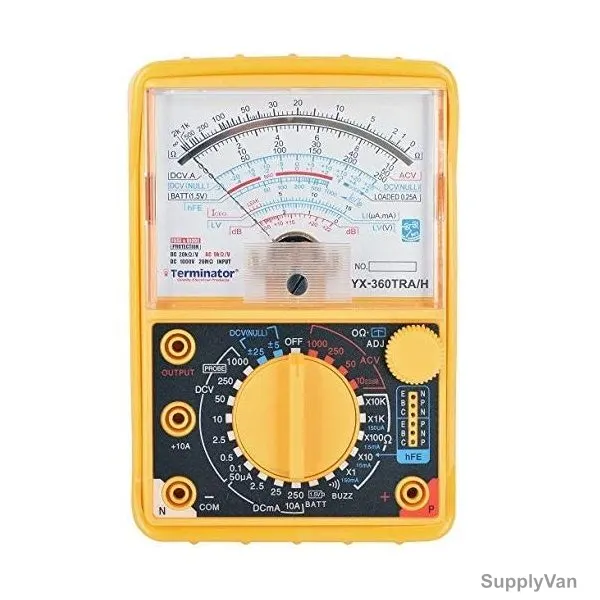 Terminator Analog Multimeter, YX-360TRA-H, 10A, Yellow