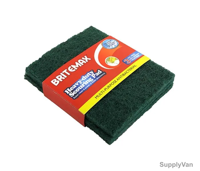 Britemax Scouring Pad, BM 267 SP, Green, PK3