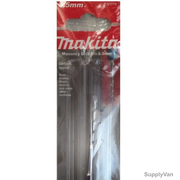 Makita Masonry Drill Bit, P-51764, w/ Hex Shank, 5MM