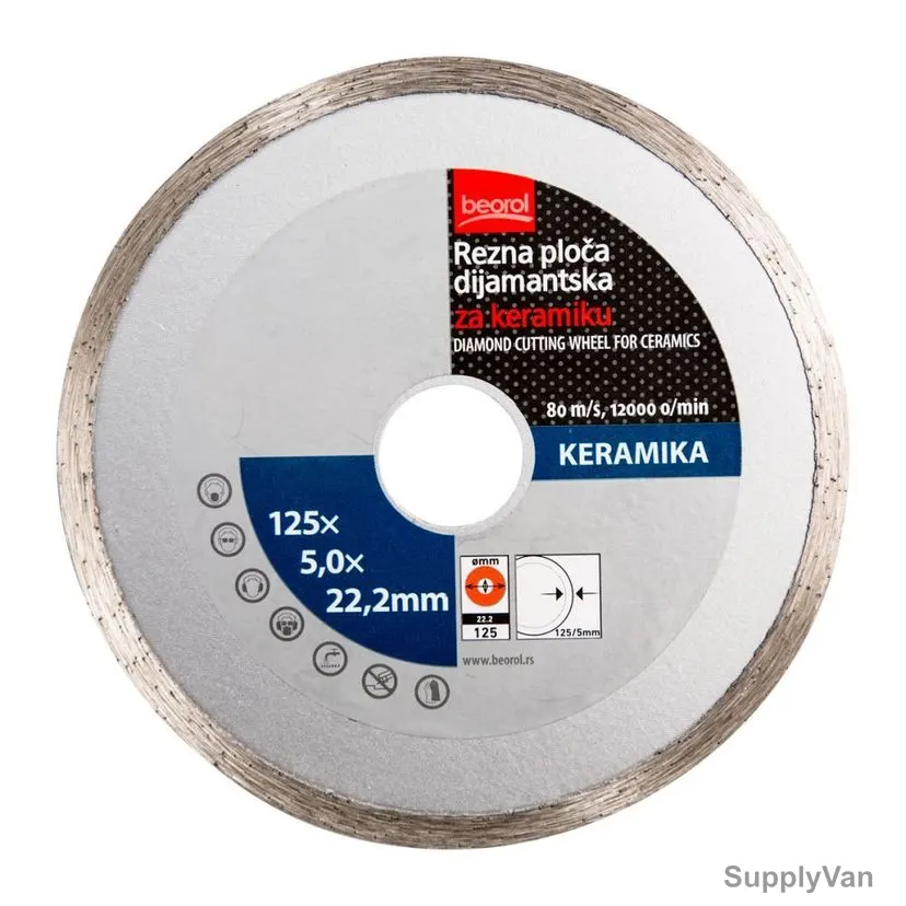 Beorol Diamond Cutting Disc, RPDK125, 125MM