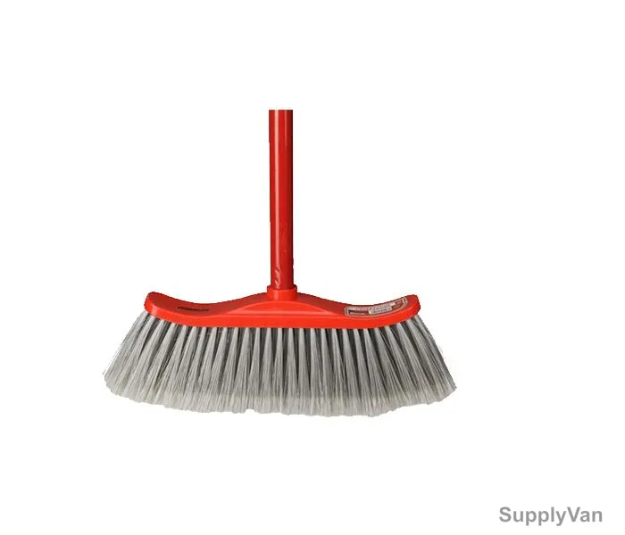 Britemax Broom Head W/ Stick, FB-413-SM, Red and Grey