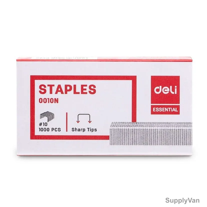 Deli Staple, 0010N, No.10, Silver, 20 Pcs/Carton — image 1