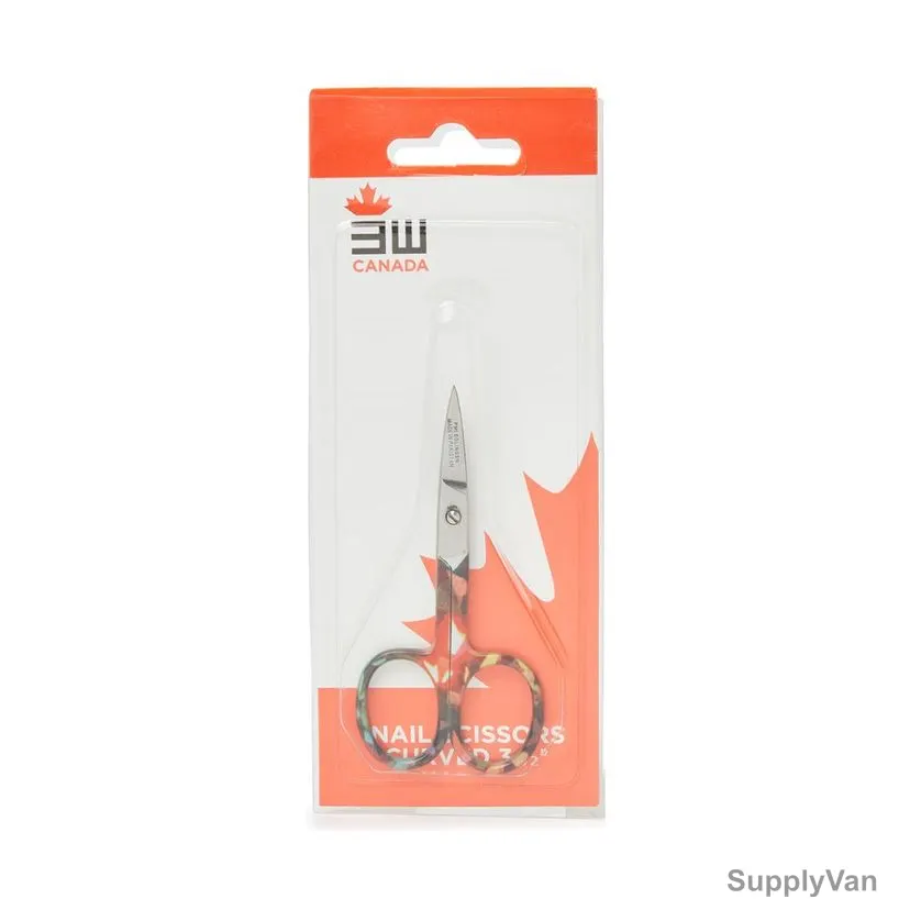 3W Nail Scissor, 3W3-325-3-5, Stainless Steel, 3.5 Inch, Black/Silver
