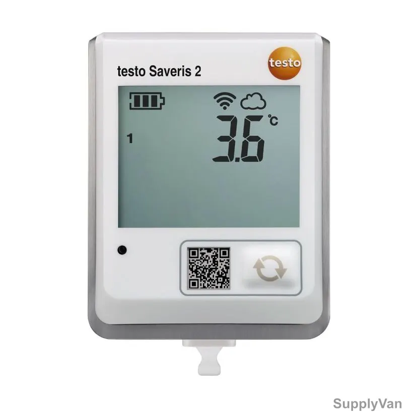 Testo Wi-Fi Data Logger With Display/Integrated NTC Temperature Probe, Saveris-2-T1, -30 to 50 Deg.C — image 1