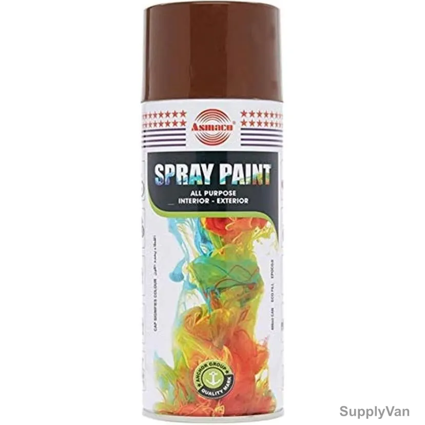 Asmaco All Purpose Interior and Exterior Spray Paint, 400ML, Brown — image 1