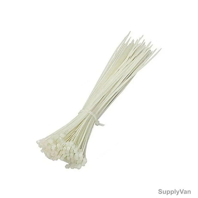 York Nylon Cable Tie, Medium, 8 Inch x 3.6MM, White, 100 Pcs/Pack — image 1