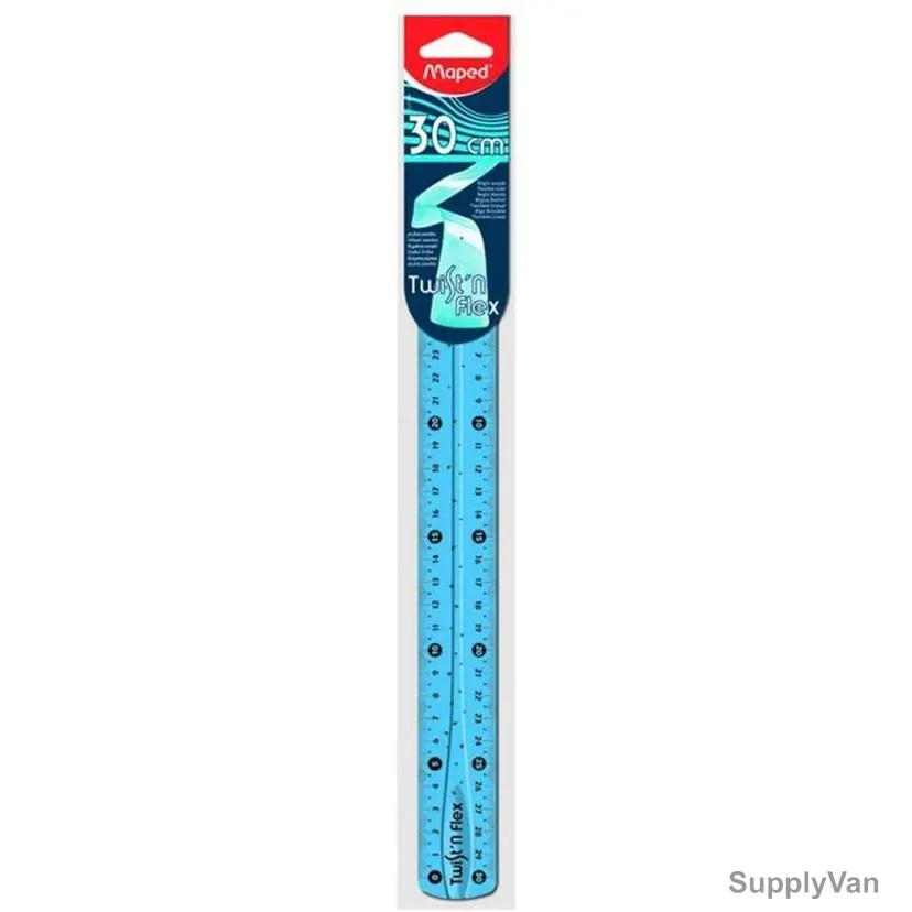 Maped Flexible Ruler, Twist n Flex, 30CM, Blue