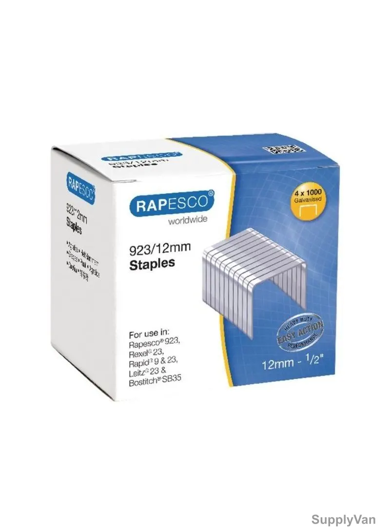 Rapesco Galvanised Staple, RPS9-23-14, 923/14MM, Steel, 14MM Leg