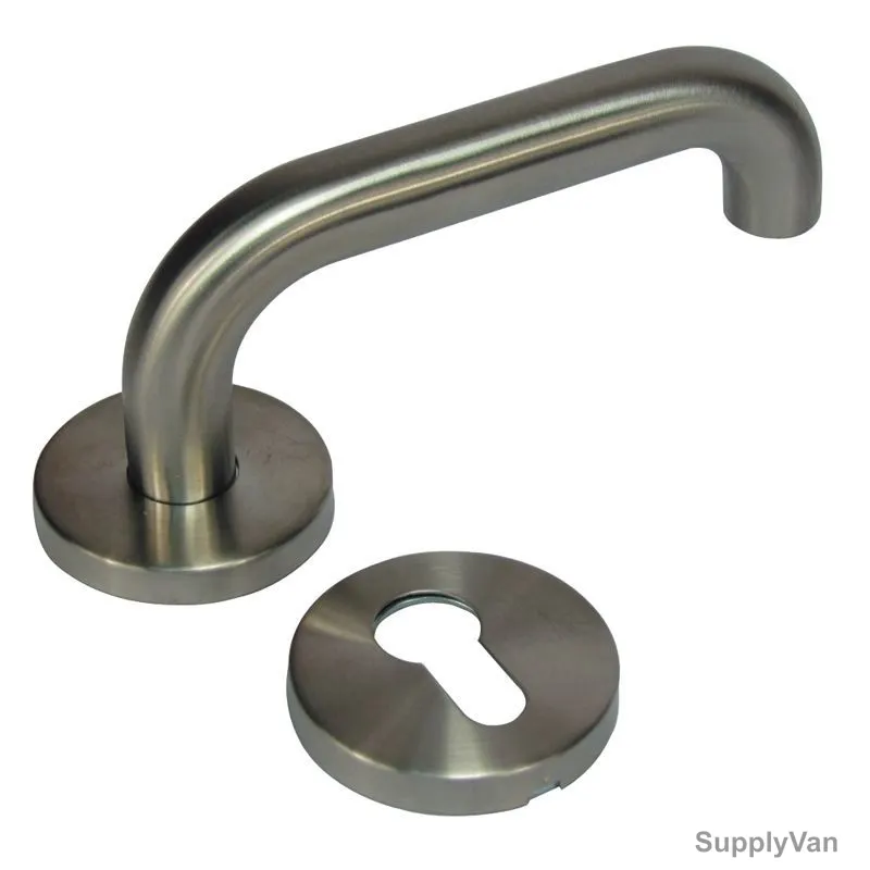 Robustline U-Type Door Handle, Oil Rubbed Stainless Steel, Lever Type, 22MM Thk, 19CM Length x 5CM Width