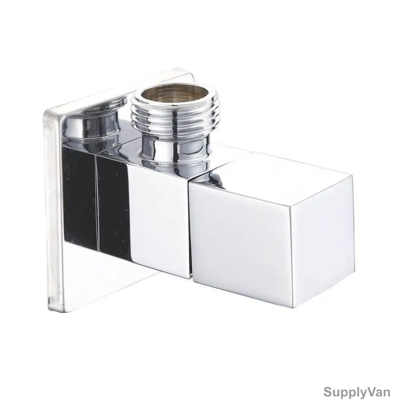 Milano Wall Mounted Angle Valve, Brass, 1/2 Inch, Square, Chrome Finish