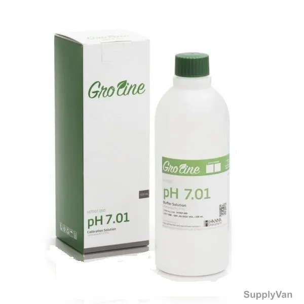 Hanna Groline Calibration Buffer Solution, HI7004-050, 7.01 pH, 500ML
