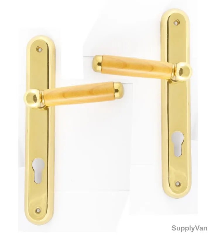CAL Lever Handle with Lock, SAF-5, Brass Material, Gold Colour