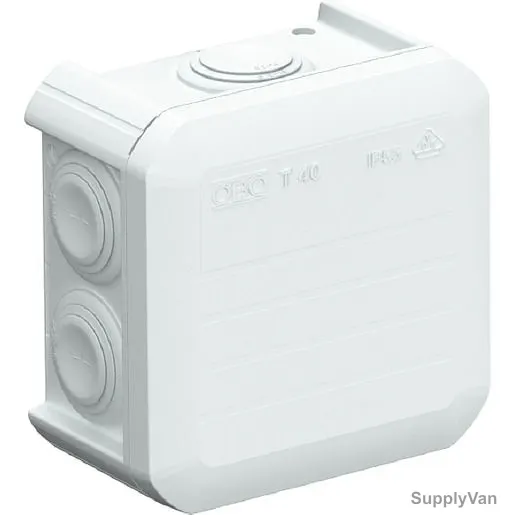 OBO Junction Box, OBO2007045, T40, Polypropylene, IP55, Light Grey — image 1