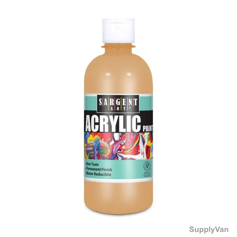 Sargent Art Acrylic Paint, SA24-2487, 16 Oz, Peach