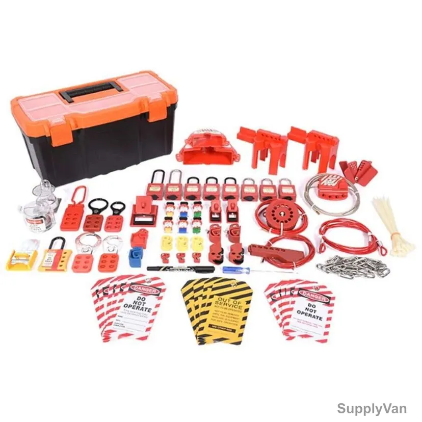 Lok-Force Electro-Mechanical Loto Kit, LOKT-EMPBM-203, M, 94 Pcs/Kit