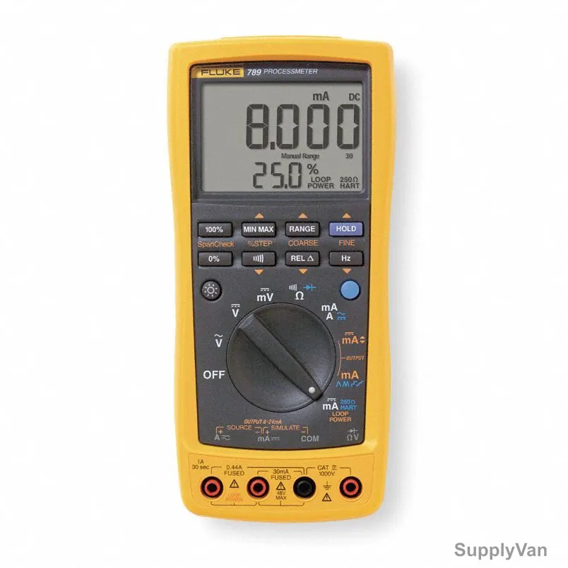 Fluke Process Calibrator Multimeter, 789, 1000VAC, Black/Yellow — image 1