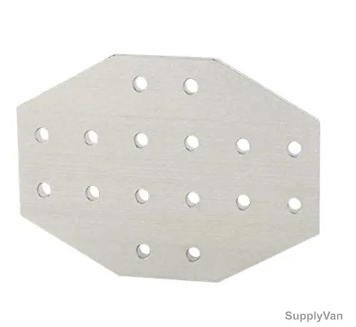 Extrusion Cross Reinforcement Flat Plate, 40 Series, Aluminium, 80 x 80MM, Silver