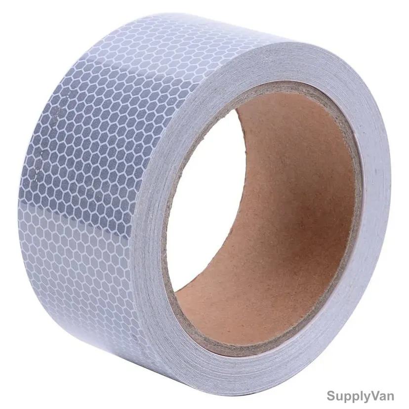 Brightplus Solas Marine Reflective Tape, PVC, 2 Inch Width x 20 Feet Length, Silver