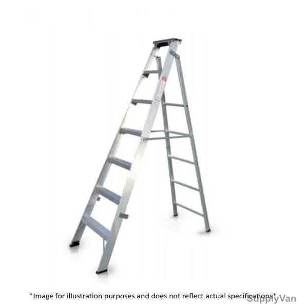 Emc Dual Purpose Ladder, EDPL-6, Aluminum, 2 Sides, 6 Steps, 3.3 Mtrs, 113 Kg