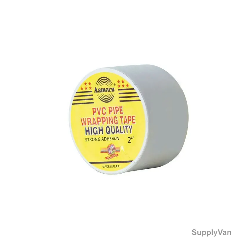 Asmaco Pipe Wrapping Tape, PVC, 2 Inch Width x 60 Feet Length, White