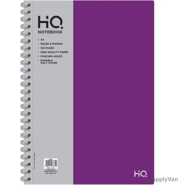Navneet HQ 1 Subject Notebook, NAV85826, A4, 80 Sheets, Purple